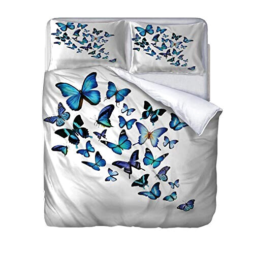 Housse de couette Papillon bleu 240x260 cm variant 2 