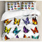 Housse de couette Papillon multicolore 220x220 cm - miniature