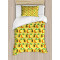 Housse de couette Abricot pastel jaune orange et vert 130x200 cm - miniature