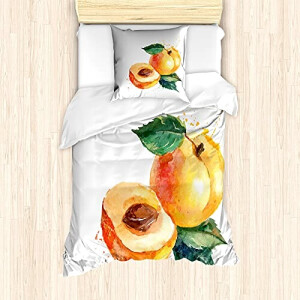 Housse de couette Abricot rust orange pâle 135x200 cm