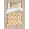 Housse de couette Abricot vert pistache 130x200 cm - miniature