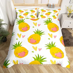 Housse de couette Ananas multicolore 140x200 cm 200x200 cm 220x240 cm
