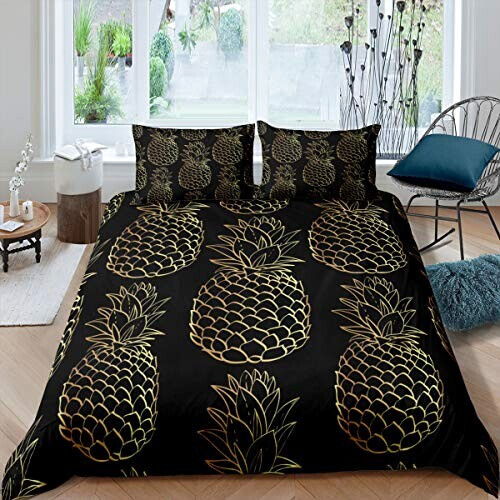 Housse de couette Ananas multicolore 140x200 cm 200x200 cm 220x240 cm