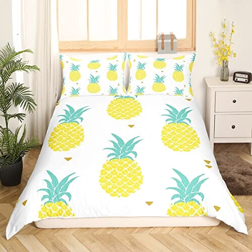 Housse de couette Ananas multicolore 140x200 cm 200x200 cm 220x240 cm