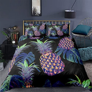 Housse de couette Ananas multicouleur 140x200 cm 200x200 cm 220x240 cm