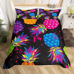 Housse de couette Ananas multicolore 140x200 cm 200x200 cm 220x240 cm