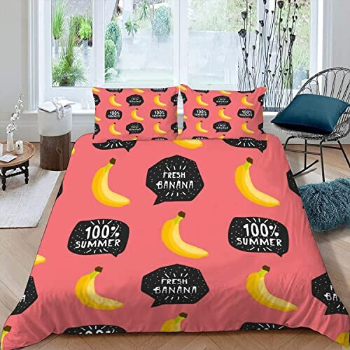 Housse de couette Banane couleur 220x240 cm