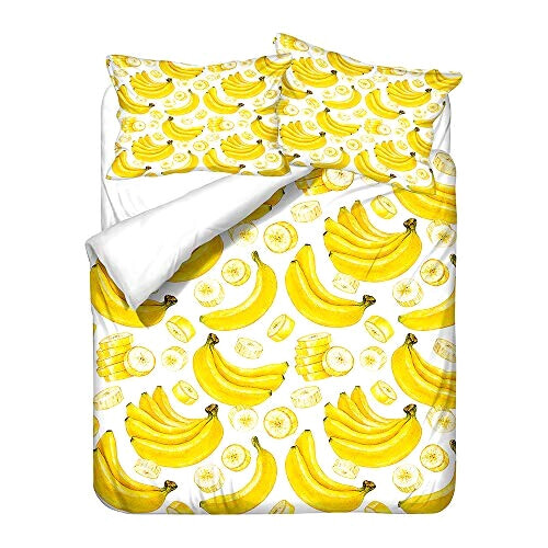 Housse de couette Banane 90x190 cm 140x200 cm 200x200 cm 220x240 cm 240x260 cm