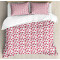 Housse de couette Cerise sombre corail gris anthracite 220x220 cm - miniature