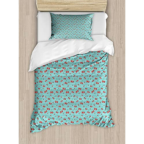 Housse de couette Cerise aqua vermillion 130x200 cm variant 1 