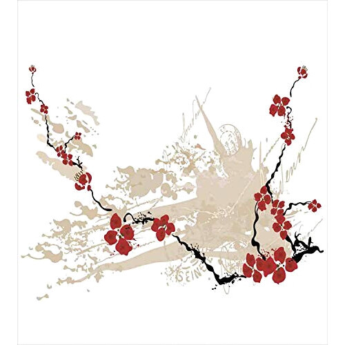 Housse de couette Cerise beige blanc rouge variant 0 