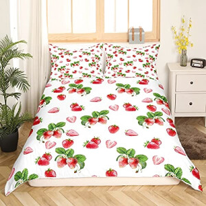 Housse de couette Fraise multicolore 140x200 cm 200x200 cm 220x240 cm 240x260 cm