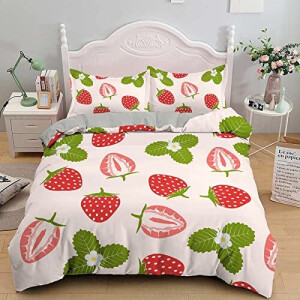 Housse de couette Fraise hui 135x200 cm 200x200 cm 220x240 cm