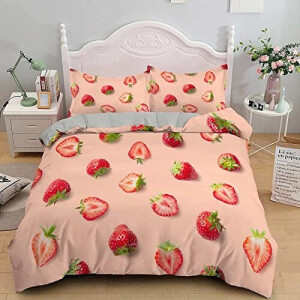 Housse de couette Fraise hui 135x200 cm 200x200 cm 220x240 cm