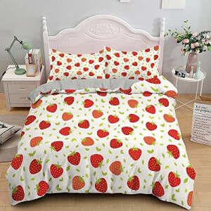 Housse de couette Fraise hui 135x200 cm 200x200 cm 220x240 cm