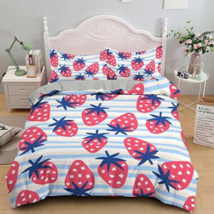 Housse de couette Fraise hui 135x200 cm 200x200 cm 220x240 cm
