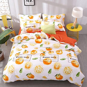 Housse de couette Orange Fruit 140x200 cm 200x200 cm 220x240 cm