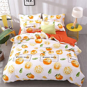 Housse de couette Orange Fruit orange 140x200 cm 200x200 cm 220x240 cm