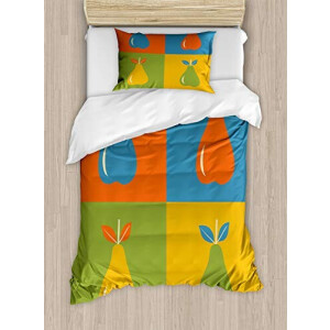 Housse de couette Poire multicolore 130x200 cm