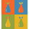 Housse de couette Poire multicolore 130x200 cm - miniature variant 1