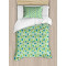 Housse de couette Poire vert bleu pâle 130x200 cm - miniature