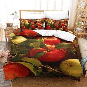 Housse de couette Pomme style 135x200 cm 200x200 cm 220x240 cm