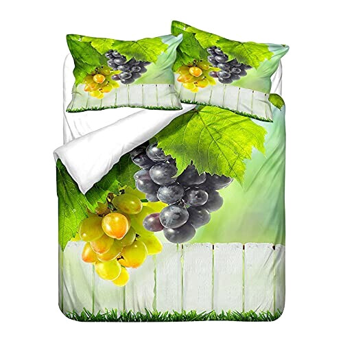 Housse de couette Raisin s jaunes 90x140 cm 90x190 cm 100x135 cm 140x200 cm 150x200 cm 160x200 cm 200x200 cm 220x240 cm 240x260 cm 250x300 cm