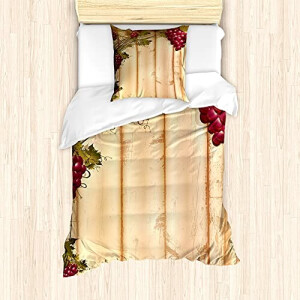 Housse de couette Raisin sable marron ruby 135x200 cm