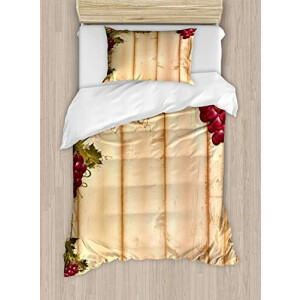 Housse de couette Raisin sable marron ruby 130x200 cm