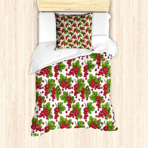 Housse de couette Raisin vert fern ruby 135x200 cm