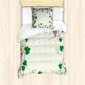 Housse de couette Raisin rose violet vert 135x200 cm