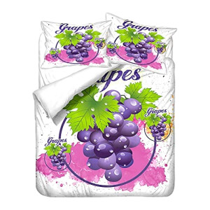 Housse de couette Raisin 200x200 cm