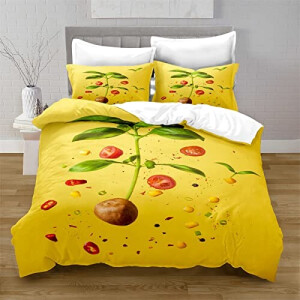 Housse de couette Tomate s cerises jaunes 200x200 cm