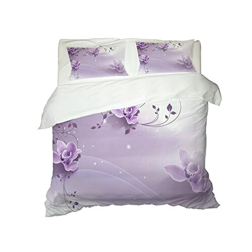 Housse de couette Violette - Fleur - violet 220x240 cm variant 3 