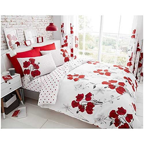 Housse de couette Fleur rouge