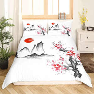 Housse de couette Rose - Fleur - multicolore 140x200 cm 200x200 cm 220x240 cm