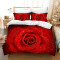 Housse de couette Rose - Fleur -  rouge 135x200 cm 200x200 cm 220x240 cm - miniature