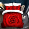 Housse de couette Rose - Fleur -  rouge 135x200 cm 200x200 cm 220x240 cm - miniature variant 3