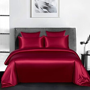 Housse de couette rouge vin 220x240 cm