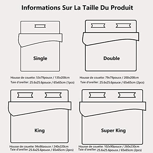 Housse de couette rouge 200x200 cm variant 5 