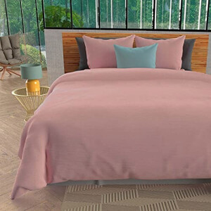 Housse de couette rose 220x240 cm