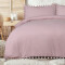 Housse de couette rose poudré 200x200 cm - miniature
