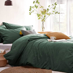 Housse de couette vert foncé 140x200 cm 200x200 cm 220x240 cm 240x260 cm