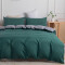 Housse de couette vert foncé gris 200x200 cm - miniature