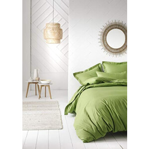 Housse de couette vert bambou 240x260 cm