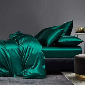 Housse de couette vert foncé 220x240 cm