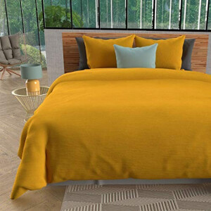 Housse de couette jaune 220x240 cm