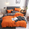 Housse de couette orange /gris 220x240 cm - miniature