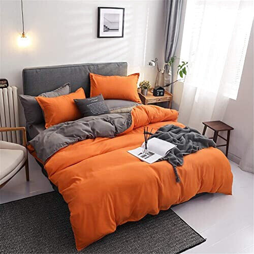 Housse de couette orange /gris 220x240 cm variant 0 