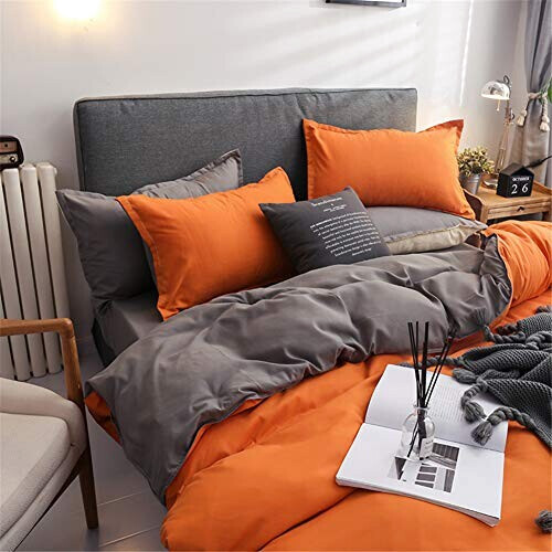 Housse de couette orange /gris 220x240 cm variant 1 